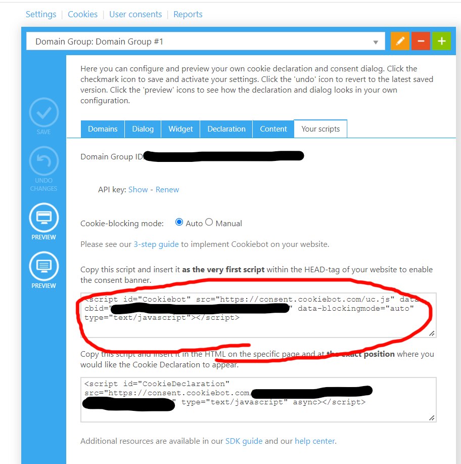 cookiebot snippet to copy