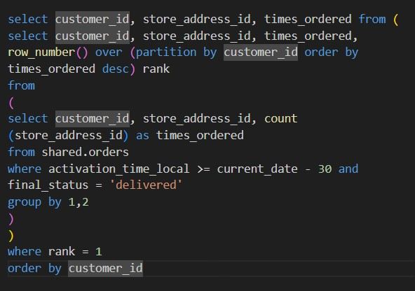 sql example
